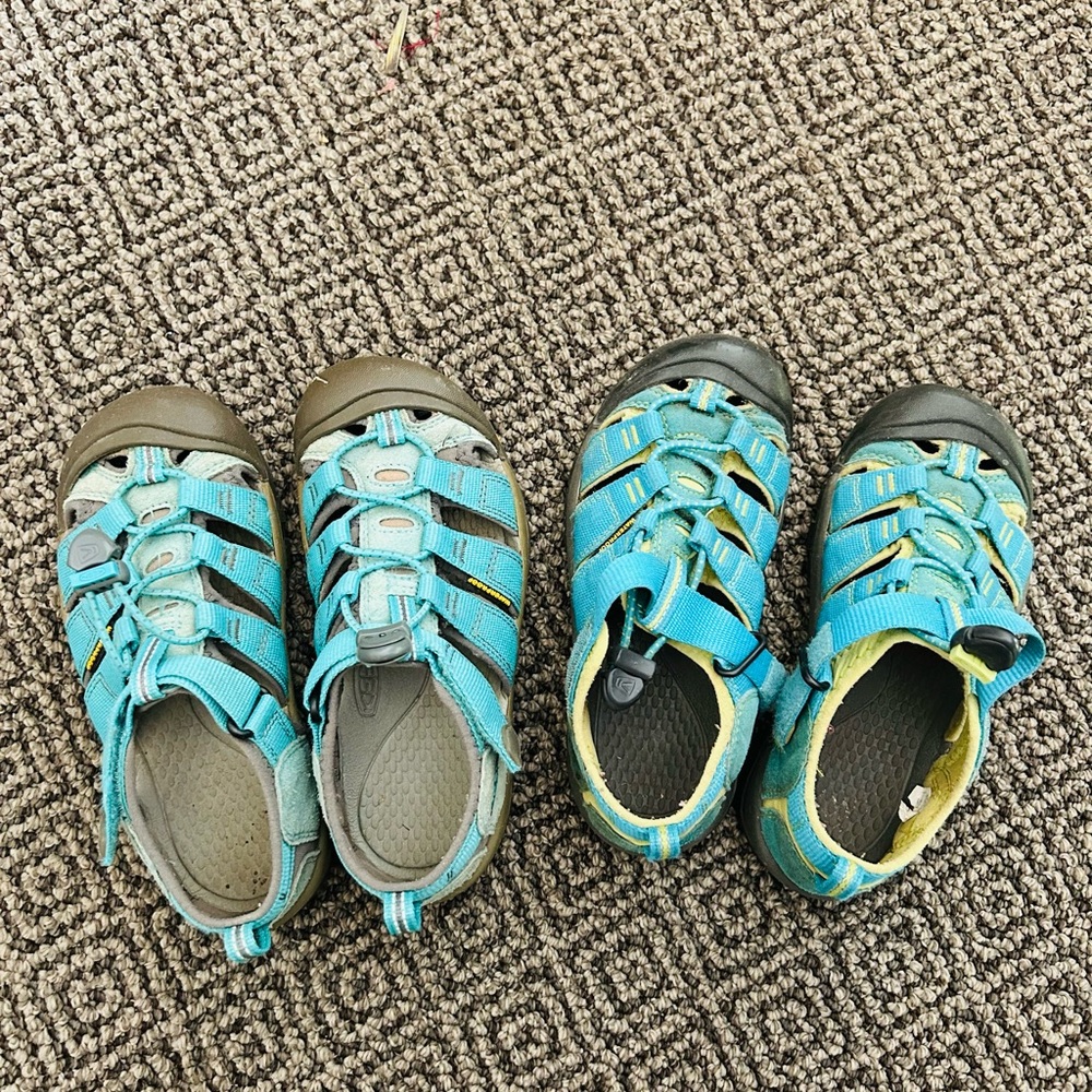 Keen Kids Aqua and Gray Sandals
